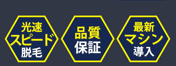 高速スピード脱毛 品質保証 最新マシン導入